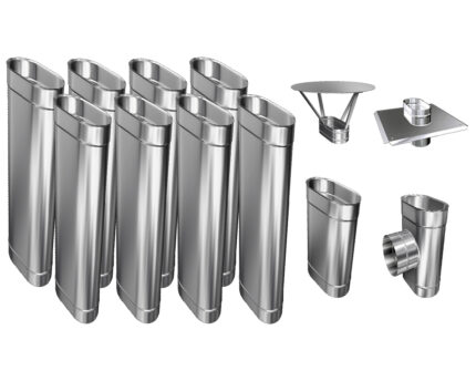 Моно овал BazFer 100х200 AISI 304 0.5 мм.